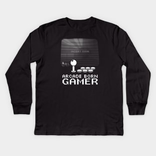 ARCADE BORN GAMER Kids Long Sleeve T-Shirt